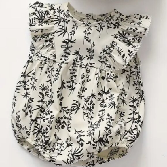 Other - Girls Two Piece Summer Set, Cotton Romper, Baby Girls Clothing, Baby Summer